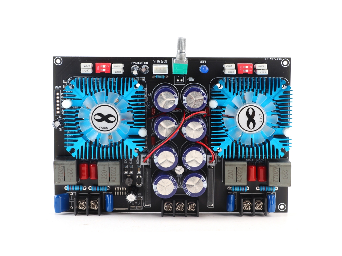 Placa amplificadora digital TDA8954TH para subwoofers con disipador de calor.