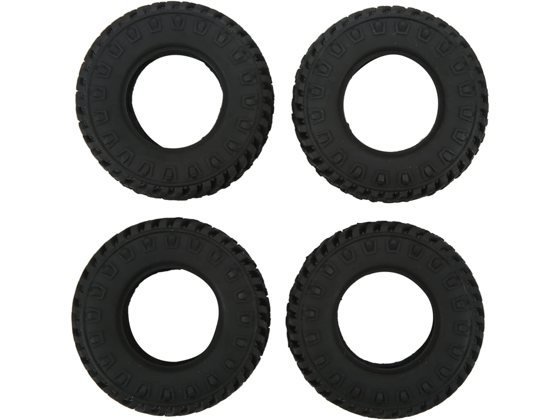 Neumáticos De Goma Rc, De Desgaste Estable, Para Coche De Carreras Fms Fcx24 1/24, Color Negro.
