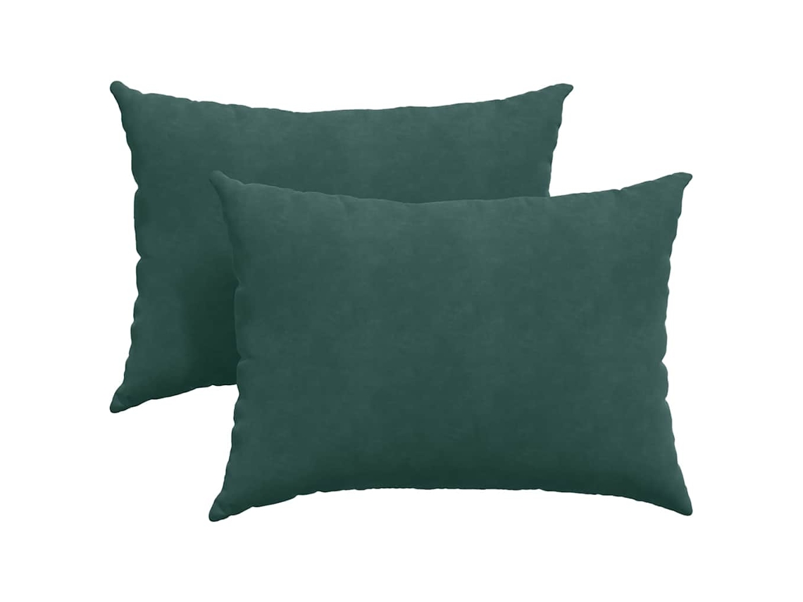 Juego de 2 cojines para sofá HARLANV1 color verde oscuro, 70x50 cm.