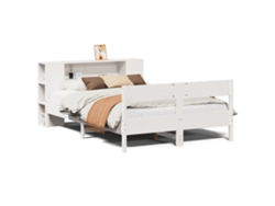 Maison Exclusive - Cama Con Estantería Sin Colchón Madera Maciza Blanca 120x200 Cm