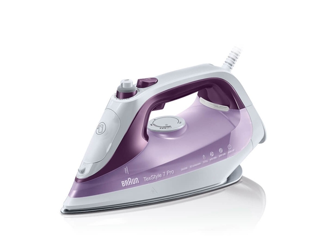 Plancha de Vapor BRAUN SI7066VI (Chorro Vapor: 50 g/min - Suela: Eloxal 3D)