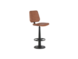 Taburete Piel Hierro Marron 42x49x107cm