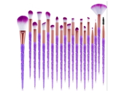 Kit de 20 pinceles de maquillaje para decoración de uñas morado USHION