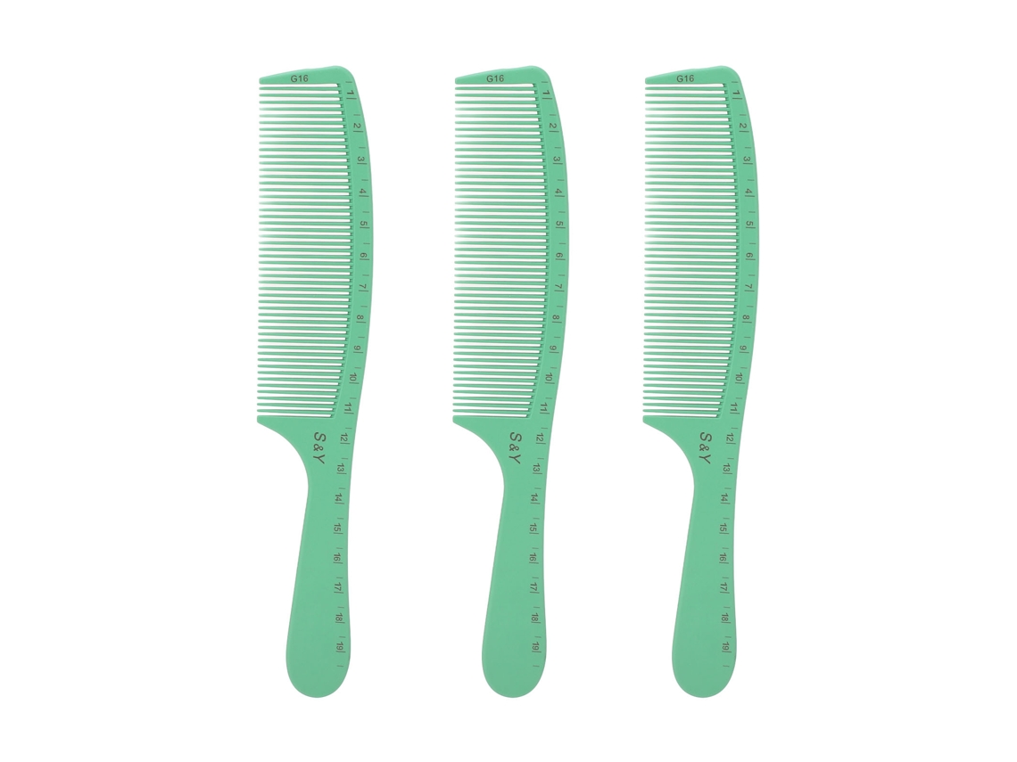 3 Piezas Peine Desenredante Antiestático Suave Abs Ahorro De Esfuerzo Para Pelo Estilo Familia Salón Peluquería