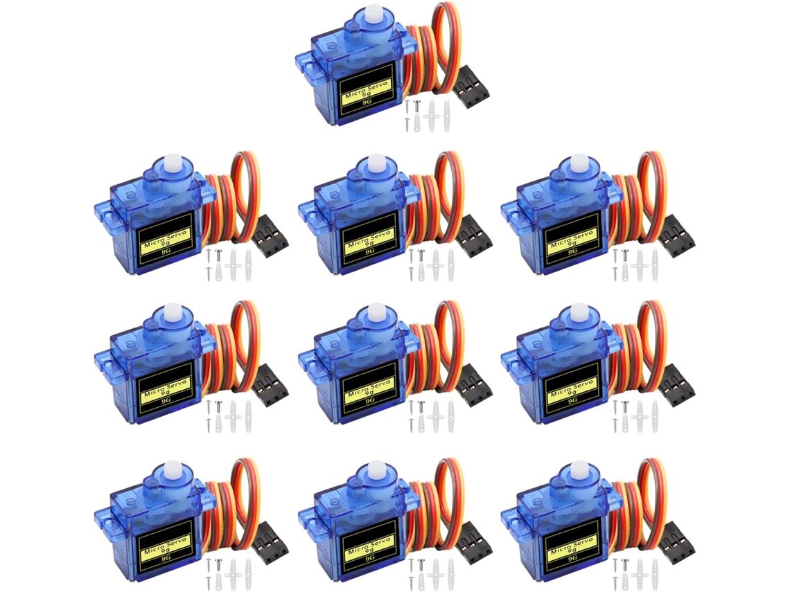 10 micro servomotores RC de 9 g para Arduino Raspberry Pi | Servo de precisión para drones, aviones, barcos y robótica