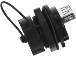 Conector adaptador hembra a hembra para montaje en panel con conector USB para transferencia de datos. Par de conectores adaptadores hembra a hembra Gokoco.