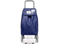 Carro de la Compra Plegable de 44L litros Ruedas para Subir Escaleras, Carrito del Mercado Bolsillo con Cremallera (Azul Marino)