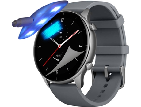Kit de 4 Protectores de Pantalla Hidrogel para Amazfit GTR 2e Flexshield con Lámpara UV