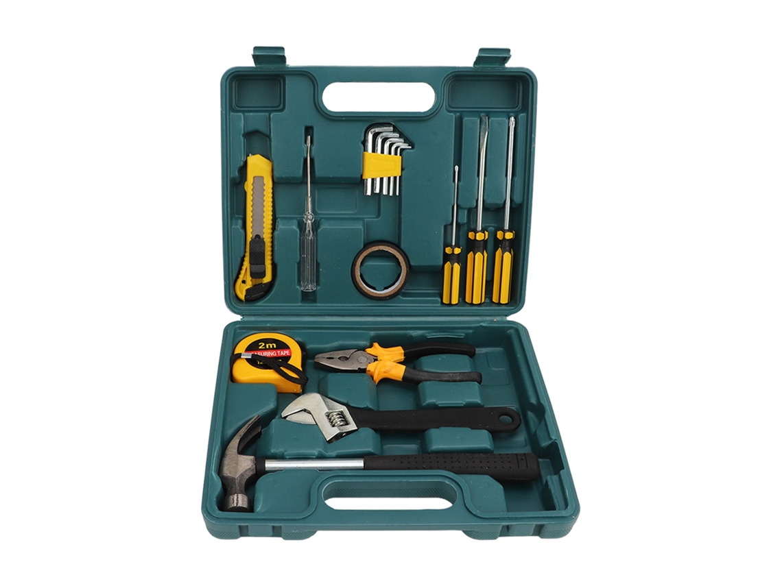 2026kit De Herramientas Para Coche Y Hogar Con Caja De Almacenamiento, 15 Piezas Para Reparaciones De Coches, Bicicletas Y Hogar