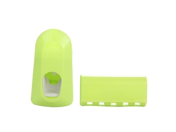 Juego de almacenamiento de pared para cepillos de dientes verde, organizador de baño