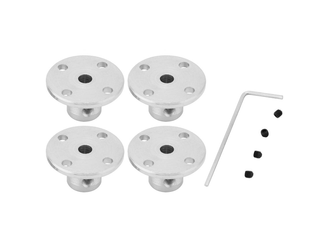 2026velora-4pcs Acoplamiento Rígido De Brida M3 Conector De Motor Eje Id 4mm Od 10mm