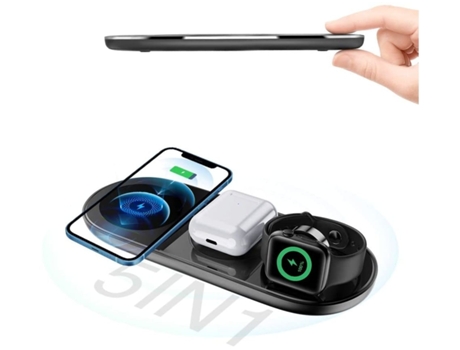 Cargador Inducción Inalámbrico Qi Máx Teléfonos Base Universal YIZHOOD Negro