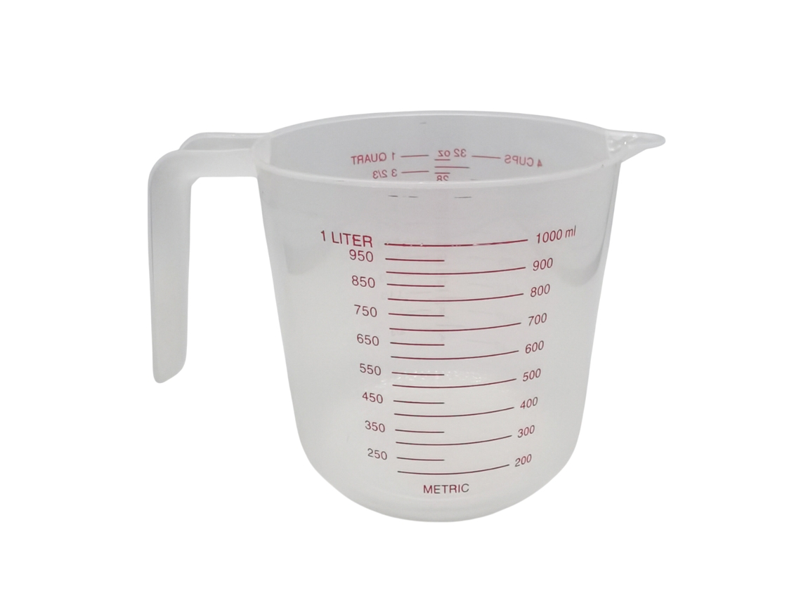 Juego de vasos graduados de plástico de 250 ml y 500 ml para cocina, ideales para cocinar, horno, mezclar y medir.