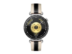 Bracelete Para Huawei Watch Gt 6 (41mm) - Couro Genuíno Emendado Preto E Branco