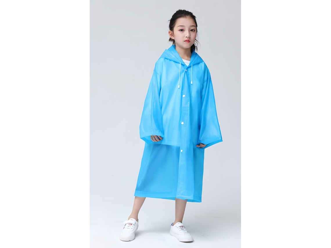Chubasquero infantil reutilizable Eva Yuysan para viajes y excursiones (90 g, azul)