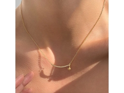 (oro) Collar Con Colgante De Mariposa Sonriente De Plata De Ley 925 Con Cara De Mariposa Sonriente Curvada, Dulce Y Elegante.