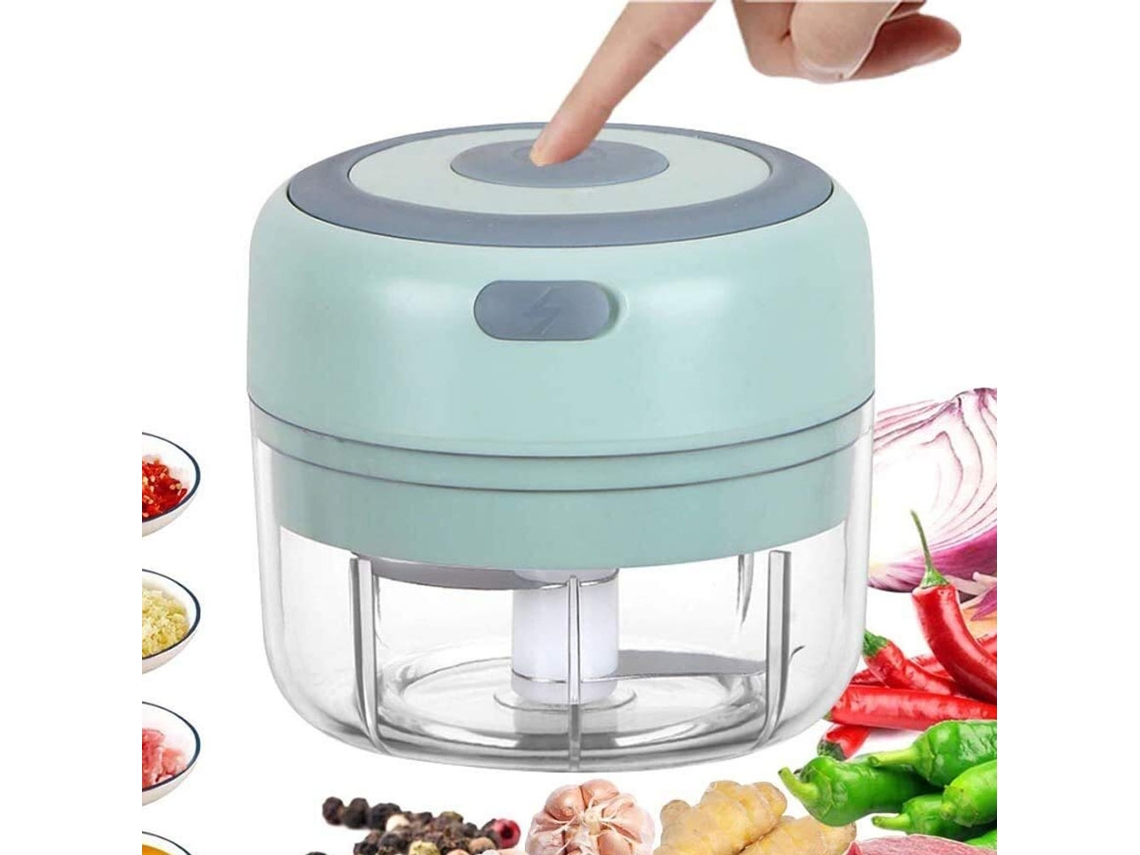 Miniprocessador De Alimentos Elétrico, Verde Menta - Pequeno E Portátil, Recarregável, Adequado Para Cozinhas Domésticas