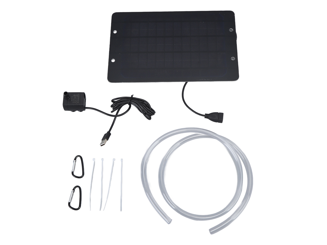 Fuente Solar Para Pájaros De 6 V Y 10 W Con Bomba De Agua Usb Para Jardín Y Patio.