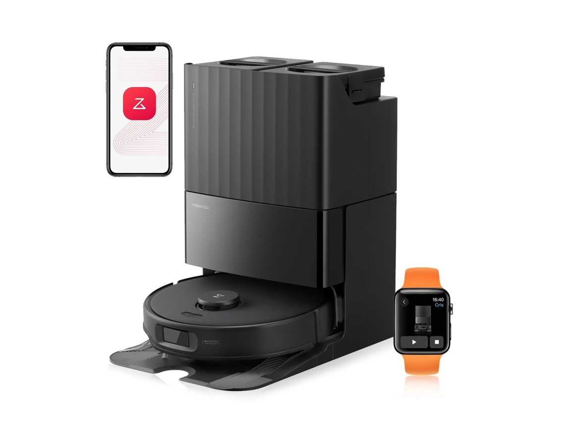 Aspiradora Robot Roborock Qrevo Edge S5a, 180 Min, 18500 Pa, Base Multiusos Con Agua Caliente, Negro (versión Actualizada De Qrevo Master)