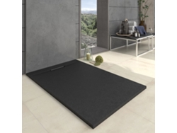 Plato De Ducha Resina Vortex Negro 80x150 Cm