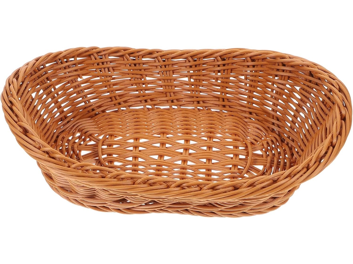 Cesta De Almacenamiento De Ratán Tejido Para Aperitivos, Cocina Y Despensa.