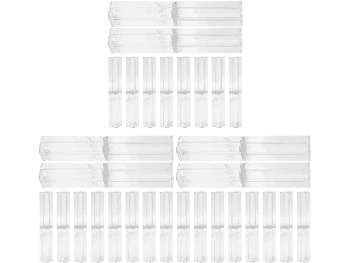 Nuobesty Juego De 3 Piezas De Estuche Acrílico Para Lápices, Organizador De Cajones Para Cubiertos, Estuche Para Lápices Y Caja Registradora.