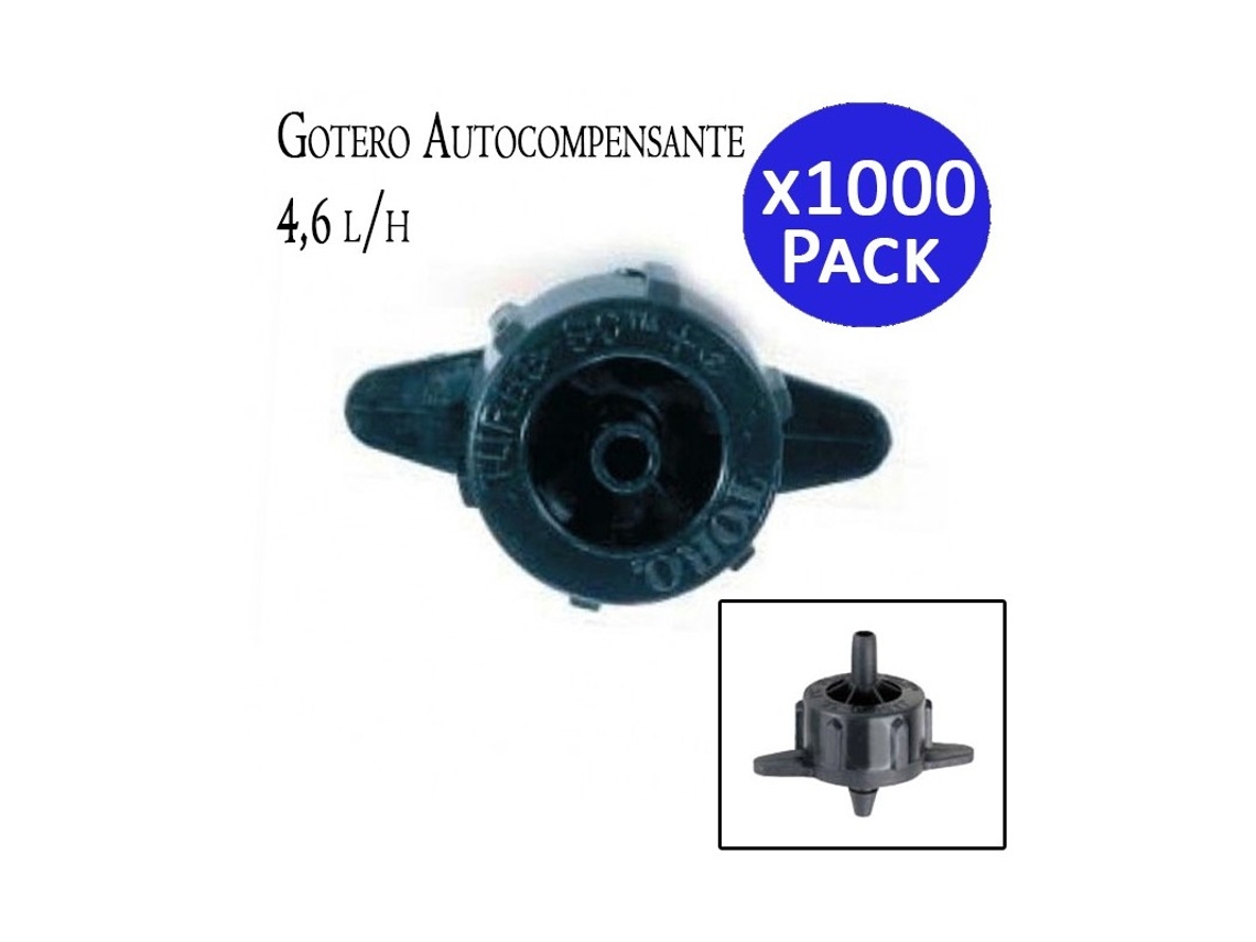 Gotero Autocompensante Desmontable 4,6 L/H Pack 1000 SUINGA