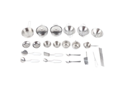 2026 25pcs Juguetes De Cocina De Acero Inoxidable Set De Utensilios Y Ollas Para Niños Y Niñas Regalo