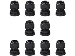 Conector de cable M20, 10 unidades, IP68, nailon, resistente al agua | Sin marca
