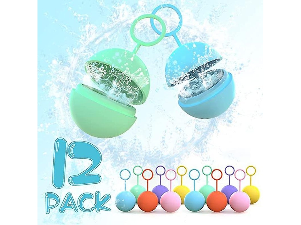 12 Globos De Agua De Silicona Reutilizables, De Fácil Inflado, Para Niños Y Adultos.