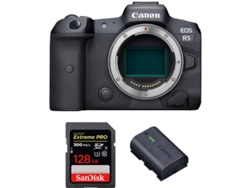 Kit Cámara Mirrorless y Accesorios CANON EOS R5 (45 MP - Sensor: Full Frame - ISO: 100 a 51200)