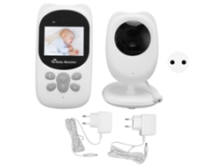 Monitor De Vídeo Para Bebês 2.4 Polegadas Com Visão Noturna Colorida, Comunicação Bidirecional E Alcance 150m