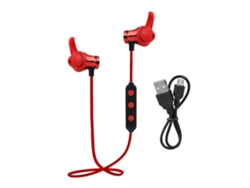 Auriculares Deportivos Inalámbricos Bluetooth 4.2 Con Tarjeta Tf Rojo