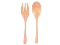 Juego De 2 Piezas De Cuchara Y Tenedor De Madera Reutilizables, Vajilla De Estilo Japonés Para El Hogar Y El Restaurante.