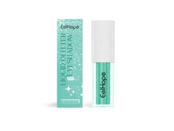 Sombra de ojos líquida verde con purpurina
