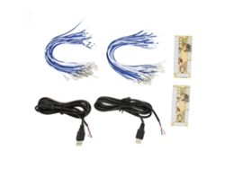 Codificador Arcade Para 2 Jugadores Sin Latencia. Codificador Arcade Diy Con Cables Usb Y Cables Para Botones Para Mame