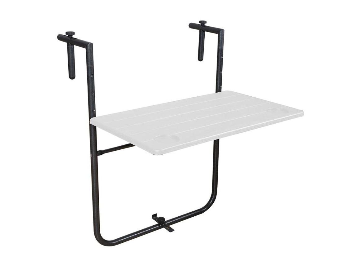 Mesa plegable colgante para balcones / terrazas 36x60 cm. altura regulable