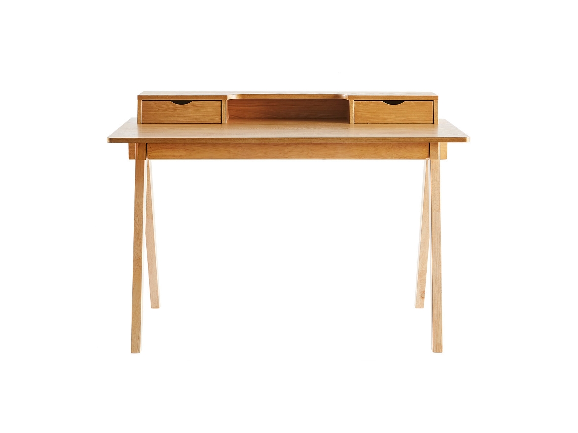 Escritorio Con Almacenaje de Madera Clara 120 Cm Pulito MILIBOO