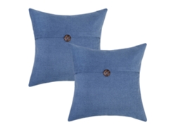 2 Fundas De Cojín Vintage, Azul Marino, 45x45 Cm