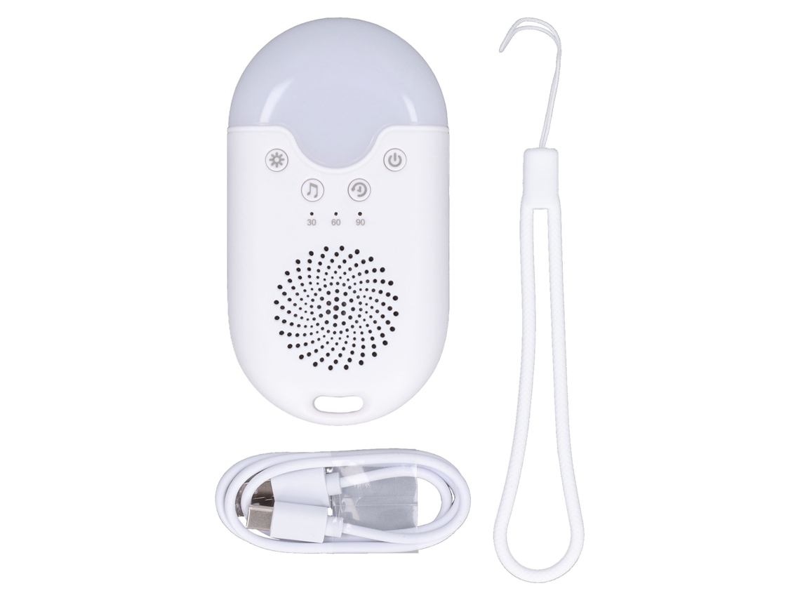 Máquina De Ruído Branco Com Luz Noturna E Músicas Recarregável Para Dormir Bebê Adulto