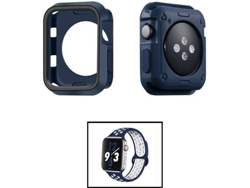 Carcasa Military + Correa SportyStyle PHONECARE Apple iWatch Series 3 - 38mm Azul Oscuro y Negro