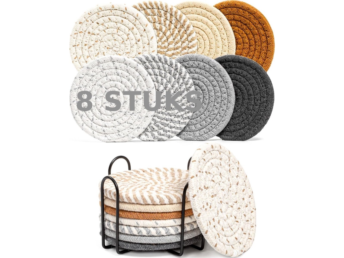 Conjunto De Soporte Con Base, Vidro, 8 Pcs