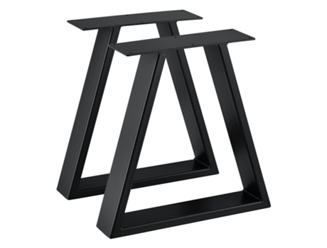 Juego de 2 Patas para Banco [EN.CASA] Greiling (Acero - 40 x 10 x 40 cm - Negro)