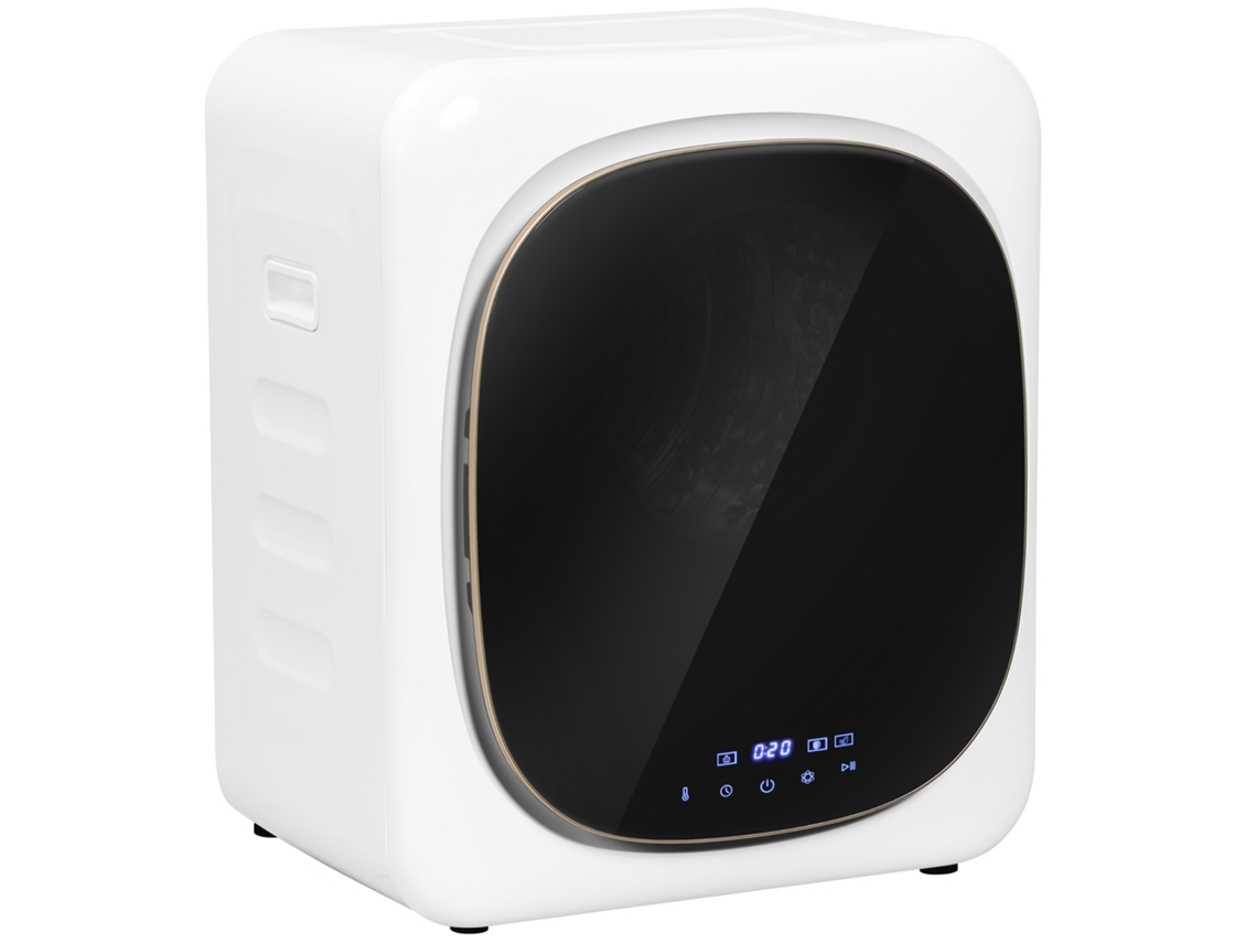 Secadora De Ropa Uv Compacta De 4 Kg, Acero Inoxidable, Color Blanco.