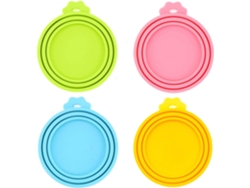 Juego JEIIBRZUI de 4 bolsas para almacenamiento de comida para mascotas: modelo grueso amarillo, verde, azul y rosa