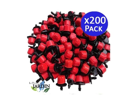 Gotero Regulable 0 a 70 L/H Pack X 200 Utilizado En Jardinería Y Agricultura Presión 0,5 a 3 Bar SUINGA