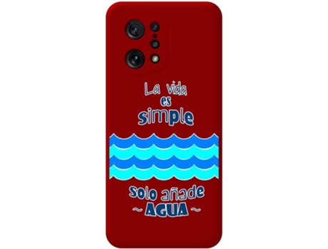 Carcasa para Oppo Find X5 5G TUMUNDOSMARTPHONE Silicona Líquida Dibujos Rojo