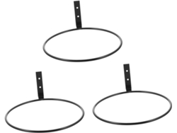 Inoomp Juego De 3 Soportes De Pared Para Plantas, Estante Para Macetas De Balcón, Soporte Metálico Colgante Para