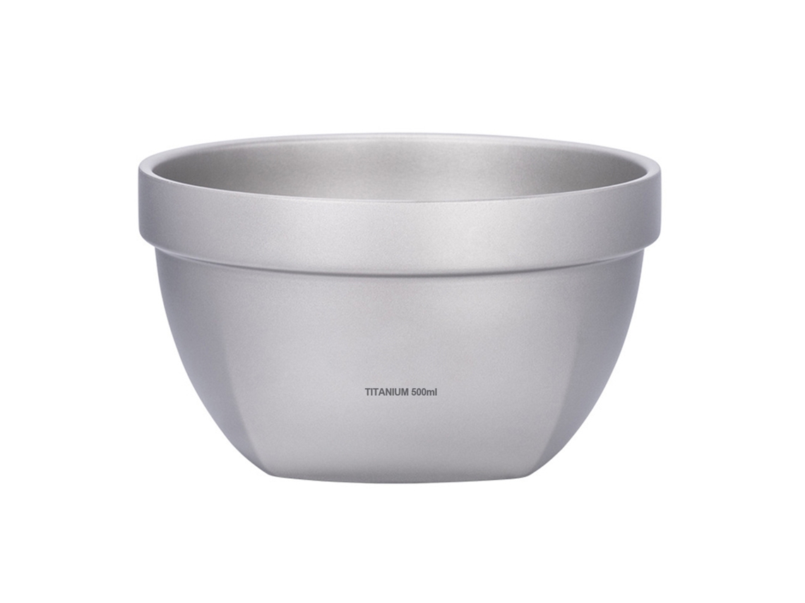 Bol Ultraligero De Titanio De 500 Ml Para Camping Y Picnic, Resistente Al Calor, Con Bolsa De Almacenamiento.