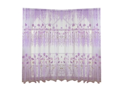 1 Uds cortinas transparentes para decoración del hogar púrpura ALLINLESS